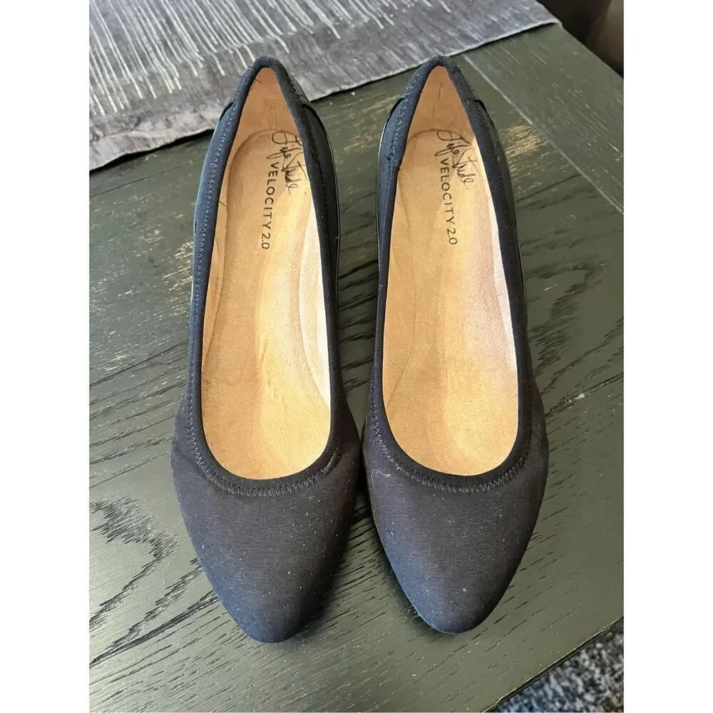 Life Stride Velocity 2.0 Black Hera Low Wedge Comfort Shoe sz 10 EUC